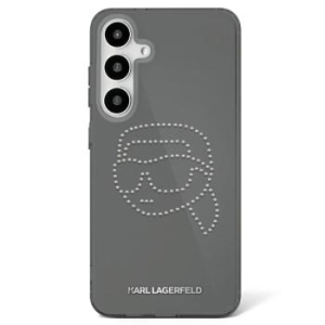 Markowy Hard Case Karl Lagerfeld Rhinestones Karl Head Logo Samsung Galaxy S25 Czarny - 175933