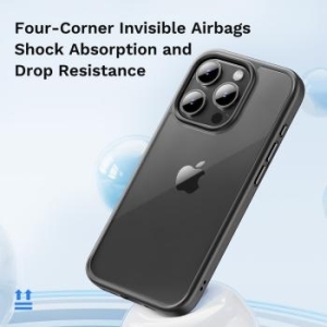 Markowy Armor Case Rock Guard Series Apple iPhone 16 Pro Max Przezroczysty/Czarny - 176642