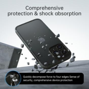 Markowy Armor Case Rock Crystal Shield Series Apple iPhone 14 Pro Przezroczyst/Czarny - 176654