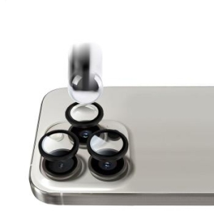 Szkło Hartowane na aparat Tel Protect Titanium Lens AR Apple iPhone 13 Pro / 13 Pro Max Czarny (obiektyw 3 sztuki) - 196559