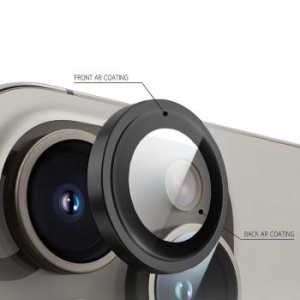 Szkło Hartowane na aparat Tel Protect Titanium Lens AR Apple iPhone 13 Pro / 13 Pro Max Czarny (obiektyw 3 sztuki) - 196560