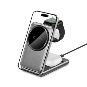 Ładowarka Indukcyjna Magnetic Magsafe QI15W-A42 3in1 Space Grey - 177388