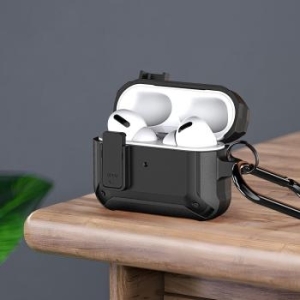 Etui na airpods ochronny typu armor na AirPods Pro 2 Dux Ducis Peco Czarny - 177449