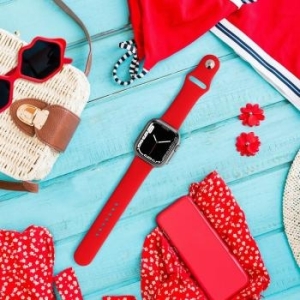 Pasek Silikonowy Forcell F-Design FA01 Apple Watch 42 / 44 / 45 / 49 mm Czerwony - 177478