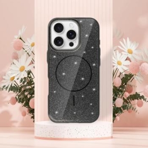 Magsafe Slim Shiny Case Apple iPhone 16 Pro Max Czarny - 178284