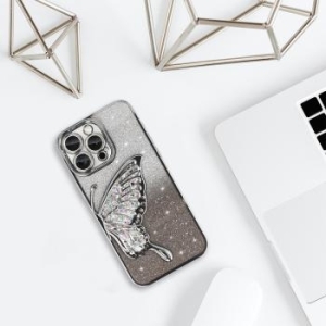 Butterfly Water Case Apple iPhone 16 Pro Max Srebrny - 178541