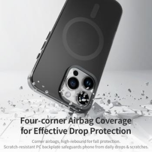 Markowy Silikon Rock Matte Series Magnetic Apple iPhone 16 Pro Max Czarny - 178583