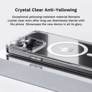 Markowy Silikon Rock Crystal Series Magnetic Apple iPhone 16 Pro Max Przezroczysty - 178750