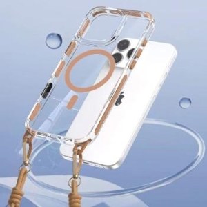Strap Clear Case Apple iPhone 16 Złoty - 179724