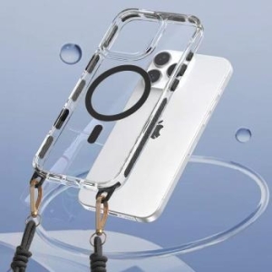 Strap Clear Case Apple iPhone 13 / 14 Czarny - 179787