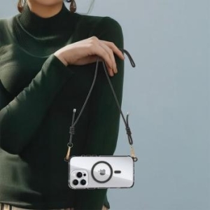 Strap Clear Case Apple iPhone 13 / 14 Czarny - 179788