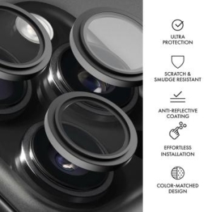 Szkło Hybrydowe na aparat HG Lens Apple iPhone 16 Pro / 16 Pro Max Silver - 179845