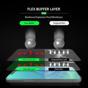 Szkło Hybrydowe Bestsuit Flex-Buffer 5D z powłoką antybakteryjną Biomaster Apple iPhone XS Max / 11 Pro Max Czarny - 179855