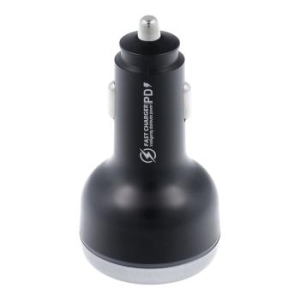 Ładowarka samochodowa USB + 2xTyp C PD QC3.0 3A 191W CC69-2C1A Czarny - 180187