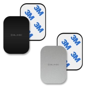 Blaszka do uchwytu magnetycznego Blavec BM-02 zestaw 2 sztuk prostokątnych (40x58mm) czarna i srebrna - 180302