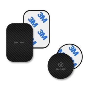 Blaszka do uchwytu magnetycznego Blavec BM-01 zestaw 2 sztuk okrągła (40mm) i prostokątna (40x58mm) Carbon - 180313