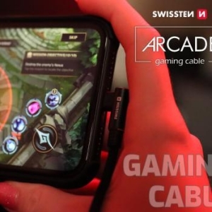 Kabel kątowy iPhone Lightning Swissten Arcade 1,2m Czarny - 180359