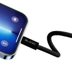 Kabel oplot Typ C na Lightning Blavec Candy oplot PD 20W 2,4A 2m Apple CarPlay Czarny - 180608