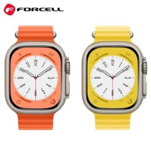 Pasek Silikonowy Apple Watch Forcell F-Design FA12 dziurki  42   44 / 45 / 49 mm Pomarańczowy - 180641