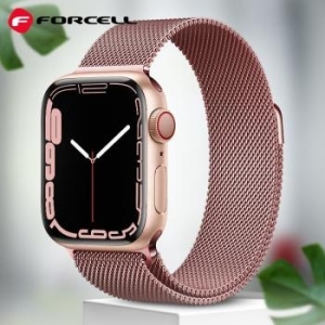 Pasek magnetyczny stal Apple Watch Forcell F-Design FA03  42 / 44 / 45 / 49 mm Różowy - 180648