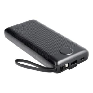 Powerbank 20000 mAh z wbudowanymi kablami Micro USB   Typ C / Lightning Veger C20 Czarny - 180838