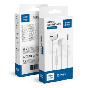 Słuchawki Jack 3,5 mm Blue Star PA-E65 1,2m Biały - 180872