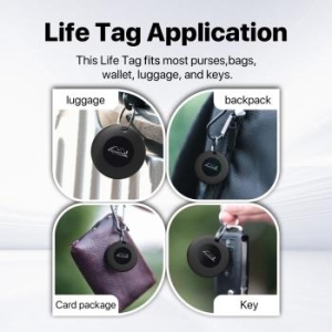 Lokalizator GPS Bluetooth Lifemate LifeTag Tracker HD-P16-3 Android + Etui brelok Czarny - 180963
