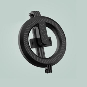 Uchwyt do Selfie z odpinanym pilotem bluetooth, tripodem i lampą pierścieniową P20D Czarny - 180986