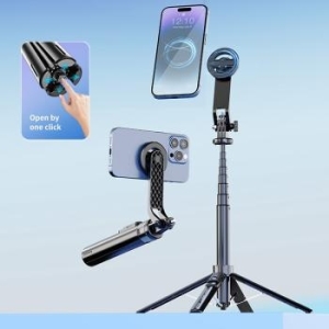 Uchwyt dp selfie Blavec Aluminium Fusion P06 Magsafe tripod + pilot + mocowanie 1,34 metra Czarny - 207013