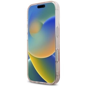 Markowy Hard Case Karl Lagerfeld IML Rhinestones S K Head Apple iPhone 16 Pro Max Różowy - 181243