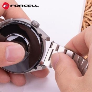 Pasek stalowy zatrzask Samsung Galaxy Watch Forcell F-Design FS06 22mm Srebrny - 181534