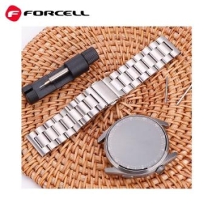 Pasek stalowy zatrzask Samsung Galaxy Watch Forcell F-Design FS06 22mm Srebrny - 181535