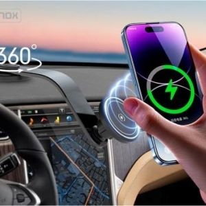 Uchwyt na kokpit magnetyczny indukcyjne MagSafe 15W T-Phox Czarny - 181677