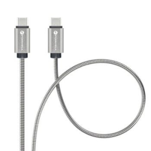 Kabel Typ C do Typ C Forcell F-Energy QC4.0 PD 5A 100W E-Mark Metal 2m C239 Srebrny - 181873