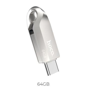 Pendrive 64GB USB 3.0 (USB A + USB C) Hoco UD8 Nikiel - 181879