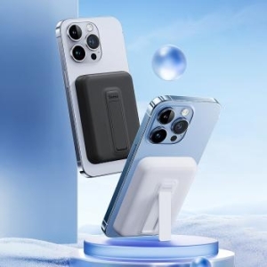 Power bank 6000mAh Typ C - magnetyczny z ładowaniem indukcyjnym Benks MP09 Czarny - 182038