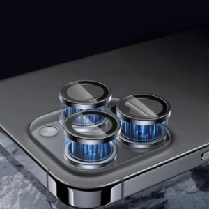 Szkło Hartowane na aparat Tel Protect 3D Lens Apple iPhone 16 Pro / 16 Pro Max Czarny (obiektyw 3 sztuki) - 182308