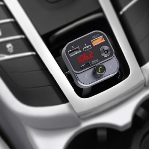 Transmiter FM Bluetooth 5.0 + USB A QC3.0 + Typ C (total 30W) Art FM-84B Czarny - 182465