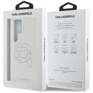 Markowy Hard Case Karl Lagerfeld IML Rhinestones K Head Samsung Galaxy S25 Ultra Przezroczysty - 182549