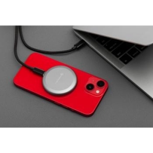 Ładowarka Indukcyjna Forcell F-Energy Smart Charge USB C Qi2 15W zgodna z MagSafe z odpinanym kablem 1,5m Srebrny - 182656