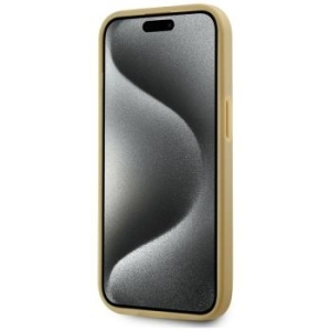 Markowy Hard Case Karl Lagerfeld Wrinkled Metal Signature Apple iPhone 15 Złoty - 182719
