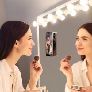 Uchwyt silikonowa przyssawka magnetyczna z pierścieniem na palec MSH9 Biały - 183006