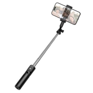 Uchwyt Selfie Bluetooth ze statywem i pilotem Borofone BY14 Graceful Czarny - 183030
