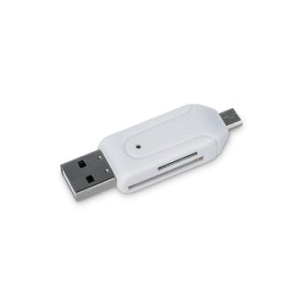 Czytnik kart OTG microSD i SD USB + microUSB Forever Biały - 183040