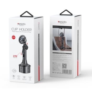 Uchwyt do gniazda na kubek magnetyczny Yesido C200 Czarny - 183051