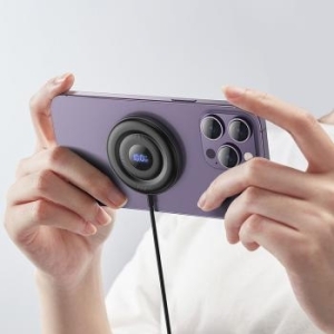 Ładowarka indukcyjna Hoco 2A 15W zgodna z MagSafe z wyświetlaczem CW61 czarna - 183112