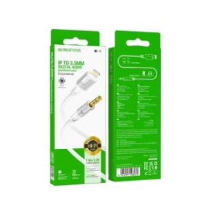 Kabel jack 3,5mm na Lightning Borofone AUX BL19 Creator 1m Biały - 183214