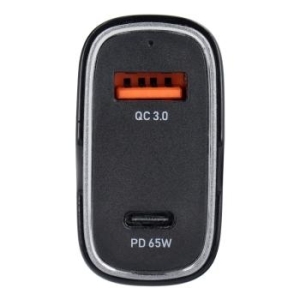 Ładowarka samochodowa USB A + Typ C PD QC3.0 3A 83W CC53-1A1C Czarny - 183387