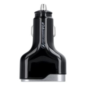Ładowarka samochodowa USB A + Typ C PD QC3.0 3A 83W CC53-1A1C Czarny - 183388