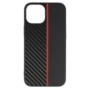 Carbon Case Apple iPhone 13 Mini Czarny z czerwonym paskiem - 183461